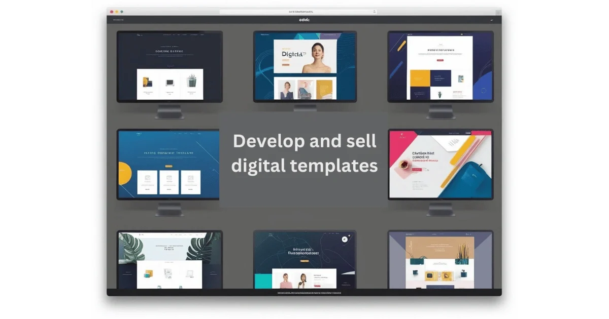 Develop and sell digital templates (1) Develop and sell digital templates