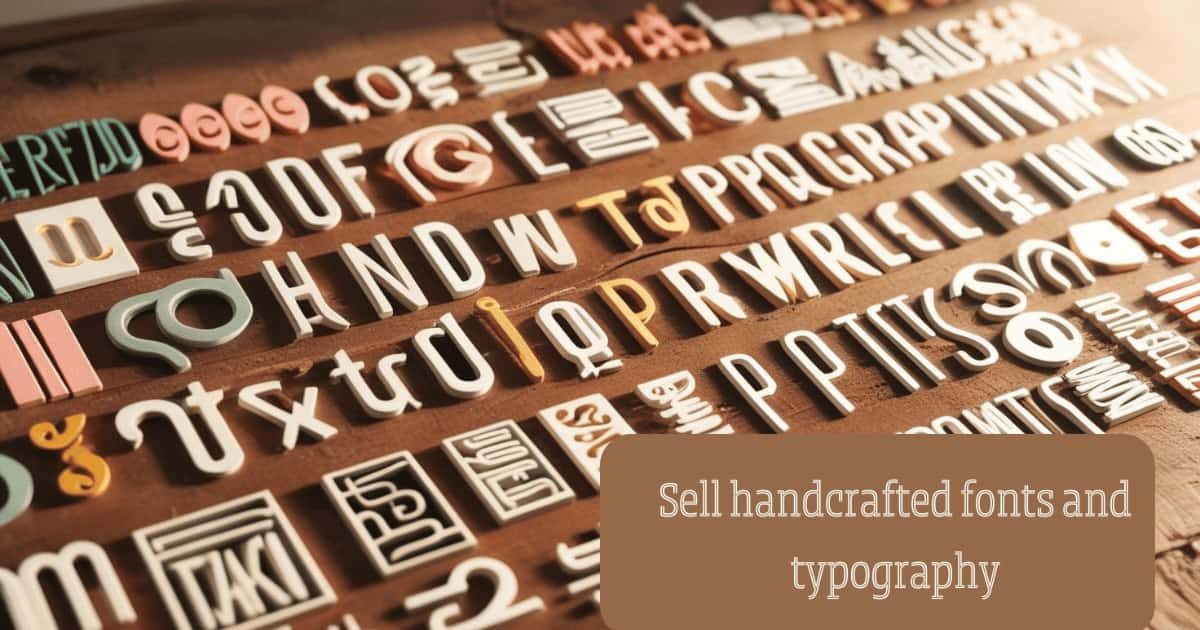 Sell handcrafted fonts and typography
